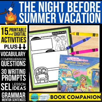 Preview of THE NIGHT BEFORE SUMMER VACATION activities READING COMPREHENSION Book Companion