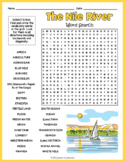 THE NILE RIVER Word Search Puzzle Worksheet Activity