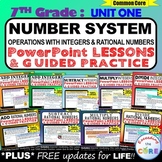 NUMBER SYSTEM: 7th Grade PowerPoint Lessons & Practice DIG