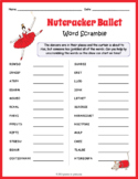 THE NUTCRACKER BALLET Word Scramble Puzzle Worksheet Activity