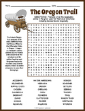 THE OREGON TRAIL Word Search Game Worksheet Activity - 4th