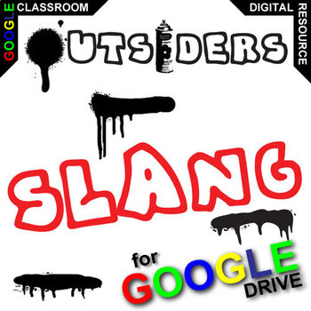 Preview of THE OUTSIDERS 34 Slang Phrases Activity DIGITAL Grammar, Figurative Language