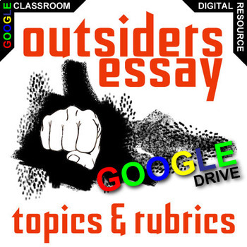 Preview of THE OUTSIDERS Essay Questions, Speech Writing Prompts DIGITAL Thesis Summative