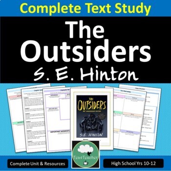 Preview of THE OUTSIDERS Novel Study Unit