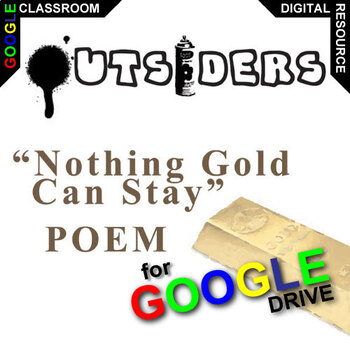 Preview of THE OUTSIDERS Poem Activity - Nothing Gold Can Stay DIGITAL Allusion Study Frost