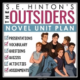 The Outsiders Unit Plan - S.E. Hinton Novel Study Reading Unit