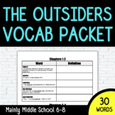 THE OUTSIDERS by S.E. Hinton VOCABULARY PACKET