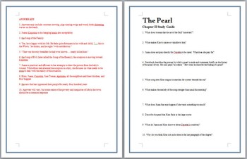 essays questions on the pearl