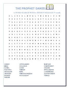 Preview of THE PROPHET DANIEL: A WORD SEARCH WITH A HIDDEN MESSAGE!