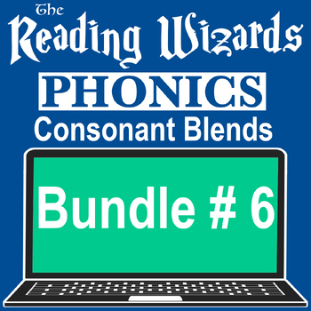 Preview of CONSONANT BLENDS BUNDLE #6 - THE READING WIZARDS VIDEO/EASEL LESSONS