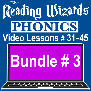 Preview of THE READING WIZARDS TV SERIES - VIDEO/EASEL LESSONS 31 - 45 BUNDLE # 3