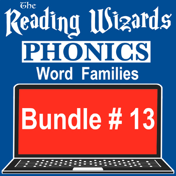 Preview of WORD FAMILIES BUNDLE # 13 -  THE READING WIZARDS VIDEO/EASEL LESSONS