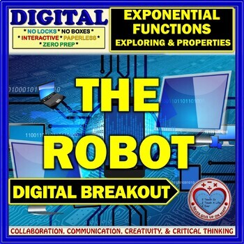 Preview of THE ROBOT: Digital Breakout about Exploring Exponential Functions & Properties
