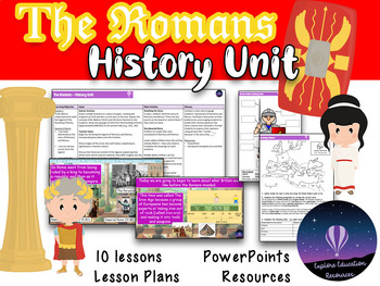 Preview of THE ROMANS History Unit - 10 Outstanding Lessons - Boudicca, Caesar, Celts