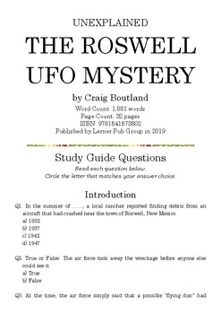 Preview of THE ROSWELL UFO MYSTERY by Craig Boutland; Multiple-Choice Quiz