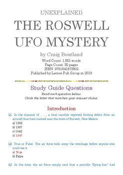 Preview of THE ROSWELL UFO MYSTERY by Craig Boutland; Multiple-Choice Quiz w/Answer Key