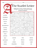 THE SCARLET LETTER Novel Study Word Search Puzzle Workshee