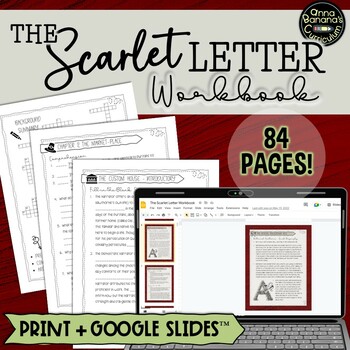 Preview of THE SCARLET LETTER WORKBOOK: Digital and Print Novel Study