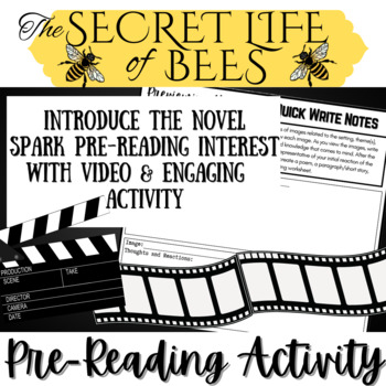 Preview of THE SECRET LIFE OF BEES | Novel Study Intro Activity | Video & Reflection