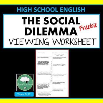 Preview of THE SOCIAL DILEMMA Jess Orlowski VIEWING WORKSHEET