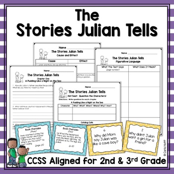 Preview of THE STORIES JULIAN TELLS  Novel Study Literature Unit