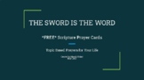 THE SWORD IS THE WORD-*FREE* Scripture Prayer Cards-Children