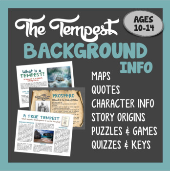 Preview of THE TEMPEST - Background Information & Introduction Packet