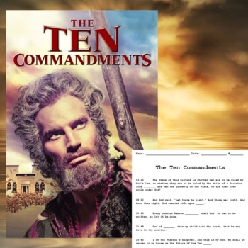 Preview of THE TEN COMMANDMENTS - Movie Guide Q&A, Storyboard & Writing Frames