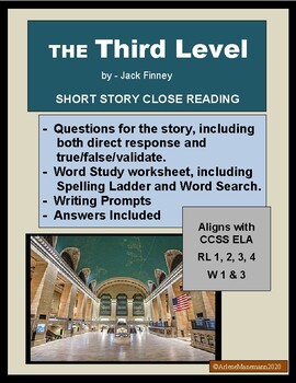 Preview of THE THIRD LEVEL by Jack Finney, Short Story Close Reading Unit