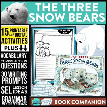 Preview of THE THREE SNOW BEARS activities READING COMPREHENSION Book Companion read aloud