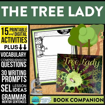 Preview of THE TREE LADY activities READING COMPREHENSION - Book Companion read aloud