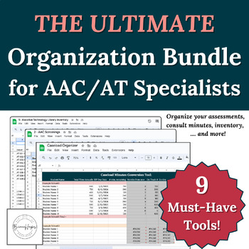 Preview of THE ULTIMATE Organization Bundle for AAC/AT Specialists