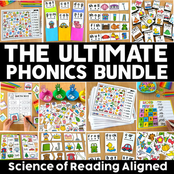 Preview of THE ULTIMATE PHONICS GROWING BUNDLE - Phonics Centers  (Science of Reading)