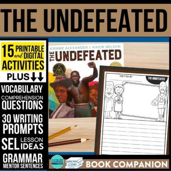Preview of THE UNDEFEATED activities READING COMPREHENSION - Book Companion read aloud