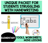 Handwriting Workbook focusing on letter size with printabl