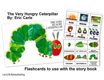 Preview of THE VERY HUNGRY CATERPILLAR - STORY BOOK FLASH CARDS