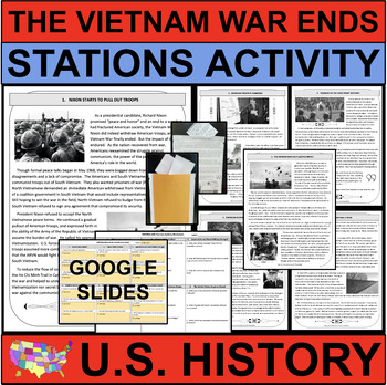 Preview of THE VIETNAM WAR ENDS U.S. History STATIONS (PDF & GOOGLE) Communism