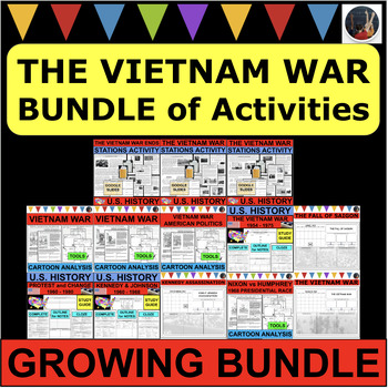 Preview of THE VIETNAM WAR GROWING BUNDLE of Activities U.S. History