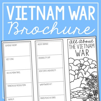 Preview of THE VIETNAM WAR Research Project | US America History Activity Vocabulary Notes