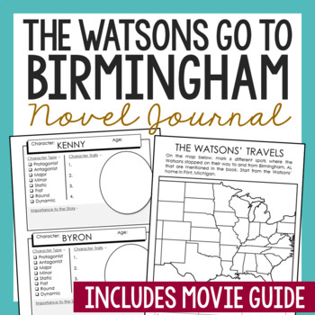 Preview of THE WATSONS GO TO BIRMINGHAM Novel Study | Book Report Project Activity