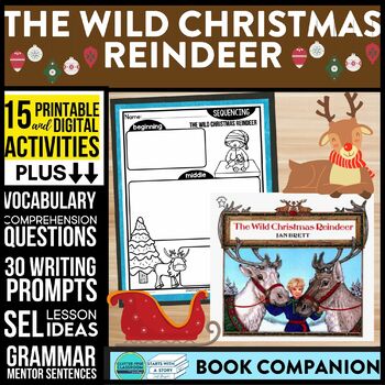 Preview of THE WILD CHRISTMAS REINDEER activities READING COMPREHENSION - Book Companion