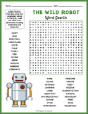 THE WILD ROBOT Novel Study Word Search Puzzle Worksheet Activity