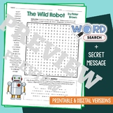 THE WILD ROBOT Word Search Puzzle Novel, Book Review Activ