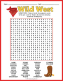 THE WILD WEST Word Search Puzzle Worksheet Activity - West