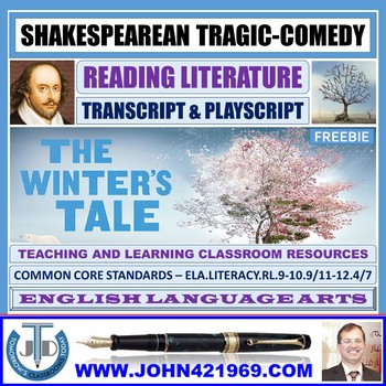 Preview of THE WINTER'S TALE - TRANSCRIPT AND PLAY-SCRIPT - FREEBIE