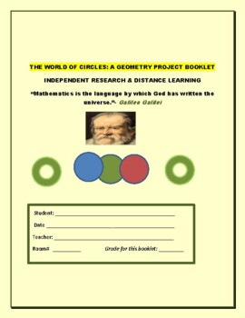 Preview of THE WORLD OF CIRCLES: A DISTANCE LEARNING, RESEARCH, & FUN ACTIVITIES BOOKLET