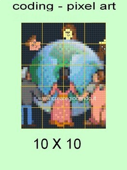 Preview of THE WORLD, PIXEL ART, CODING. 20 SCHEETS 10 X 10, POSTER
