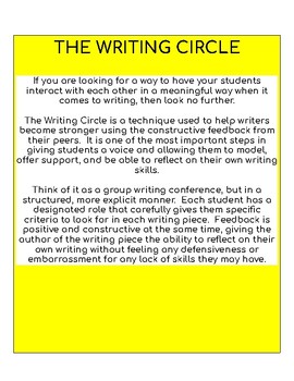 Preview of THE WRITING CIRCLE