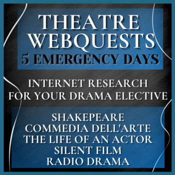 Preview of THEATRE WEBQUEST BUNDLE | 5 Sub or Emergency Days! | DRAMA