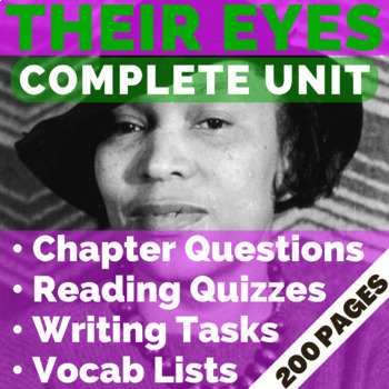 Preview of THEIR EYES WERE WATCHING GOD Complete Unit: Discussion Prompts, Quizzes, Writing